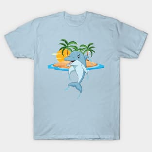 Dolphin in summer euphoria. T-Shirt